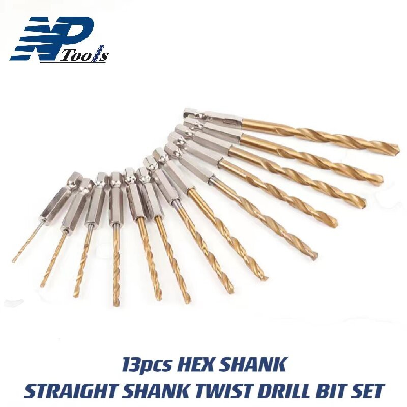 13Pcs Hex Shank Straight Shank Twist Drill Bit Set 13Pcs Hex Shank Straight Shank Twist Drill Bit Set